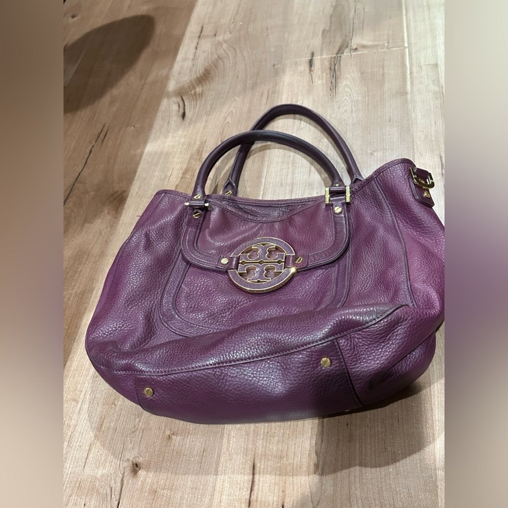 Purple leather Tory Burch purse